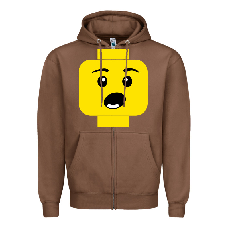 Surprised Expression Lego Head Zipper Hoodie by artisFamous | Teevron