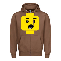 Chestnut surprised expression lego head Zipper Hoodie - artisFamous