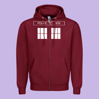 The Blue Box T Shirt Doctor Doc Dalek Bbc Bow Tie Tv Tenth Eleventh Wh Zipper Hoodie Designed By Artisfamous