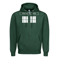 Sports Green the blue box t shirt doctor doc dalek bbc bow tie tv tenth eleventh wh Zipper Hoodie - artisFamous