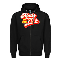 Black made in the 70s retro Zipper Hoodie - artisFamous
