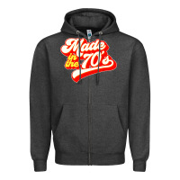 Charcoal Heather made in the 70s retro Zipper Hoodie - artisFamous