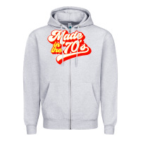 Heather Grey made in the 70s retro Zipper Hoodie - artisFamous