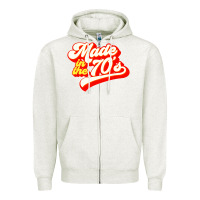 Oatmeal Heather made in the 70s retro Zipper Hoodie - artisFamous