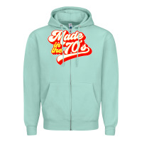 Seafoam made in the 70s retro Zipper Hoodie - artisFamous