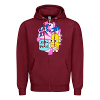 Burgundy mr funny sparkles Zipper Hoodie - artisFamous