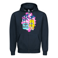Navy mr funny sparkles Zipper Hoodie - artisFamous