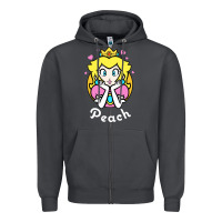 Smoke peach graphic Zipper Hoodie - artisFamous
