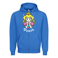 True Royal peach graphic Zipper Hoodie - artisFamous