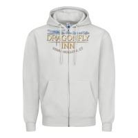Dove Grey dragonfly inn Zipper Hoodie - artisFamous