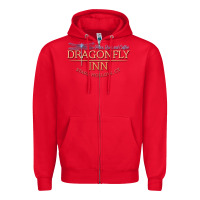 Red dragonfly inn Zipper Hoodie - artisFamous