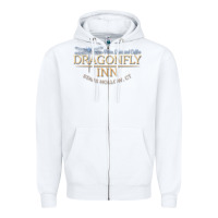 White dragonfly inn Zipper Hoodie - artisFamous
