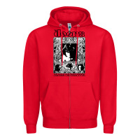 Red the doors Zipper Hoodie - artisFamous