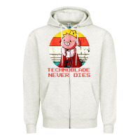 Oatmeal Heather retro style technoblade merch cosplay Zipper Hoodie - artisFamous
