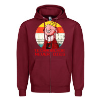 Burgundy retro style technoblade merch cosplay Zipper Hoodie - artisFamous