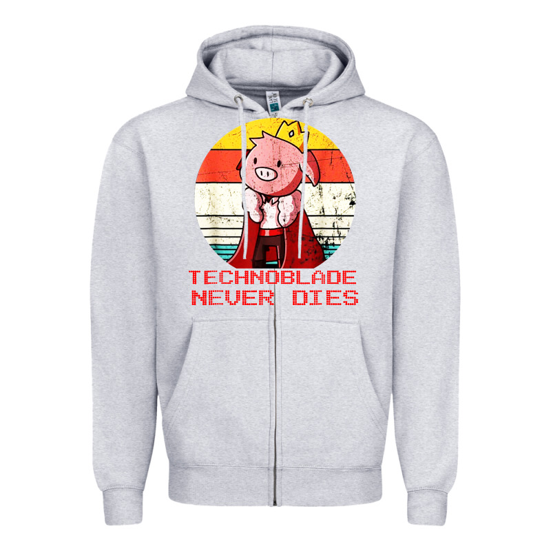 Retro Style Technoblade Merch Cosplay Zipper Hoodie by artisFamous | Teevron