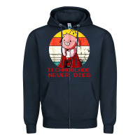 Navy retro style technoblade merch cosplay Zipper Hoodie - artisFamous