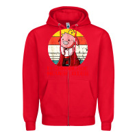 Red retro style technoblade merch cosplay Zipper Hoodie - artisFamous