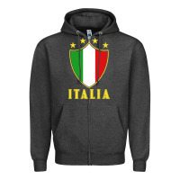 Charcoal Heather italia   italia Zipper Hoodie - artisFamous