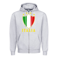 Heather Grey italia   italia Zipper Hoodie - artisFamous