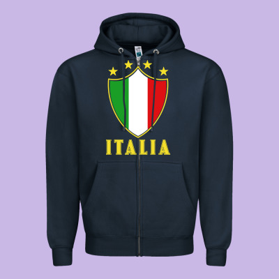 Italia   Italia Zipper Hoodie Designed By Artisfamous