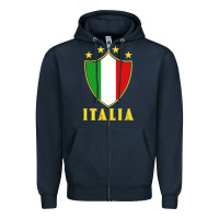 Navy italia   italia Zipper Hoodie - artisFamous