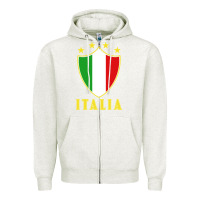 Oatmeal Heather italia   italia Zipper Hoodie - artisFamous