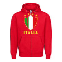 Red italia   italia Zipper Hoodie - artisFamous