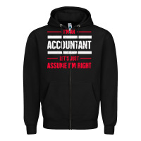 Black funny accounting design   gift for accountants Zipper Hoodie - artisFamous