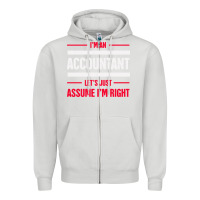 Dove Grey funny accounting design   gift for accountants Zipper Hoodie - artisFamous