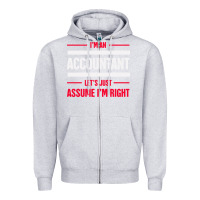 Heather Grey funny accounting design   gift for accountants Zipper Hoodie - artisFamous