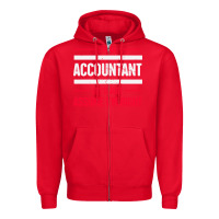 Red funny accounting design   gift for accountants Zipper Hoodie - artisFamous