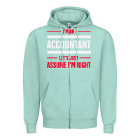 Seafoam funny accounting design   gift for accountants Zipper Hoodie - artisFamous