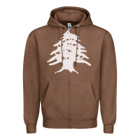 Chestnut retro lebanon cedar  lebanese Zipper Hoodie - artisFamous