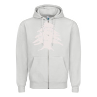 Dove Grey retro lebanon cedar  lebanese Zipper Hoodie - artisFamous