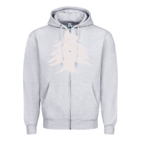 Heather Grey retro lebanon cedar  lebanese Zipper Hoodie - artisFamous