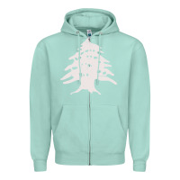 Seafoam retro lebanon cedar  lebanese Zipper Hoodie - artisFamous