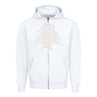 White retro lebanon cedar  lebanese Zipper Hoodie - artisFamous