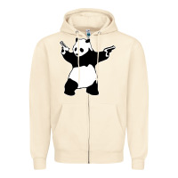 Sandshell banksy panda Zipper Hoodie - artisFamous