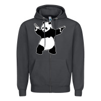 Smoke banksy panda Zipper Hoodie - artisFamous