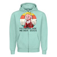 Seafoam retro style technoblade merch cosplay Zipper Hoodie - artisFamous
