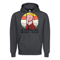Smoke retro style technoblade merch cosplay Zipper Hoodie - artisFamous