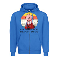 True Royal retro style technoblade merch cosplay Zipper Hoodie - artisFamous