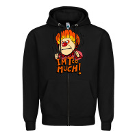 Black heat miser i'am too much Zipper Hoodie - artisFamous