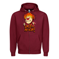 Burgundy heat miser i'am too much Zipper Hoodie - artisFamous