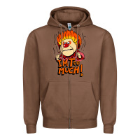 Chestnut heat miser i'am too much Zipper Hoodie - artisFamous