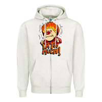 Oatmeal Heather heat miser i'am too much Zipper Hoodie - artisFamous