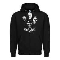 Black horror and scream film Zipper Hoodie - artisFamous