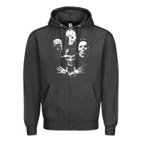 Charcoal Heather horror and scream film Zipper Hoodie - artisFamous