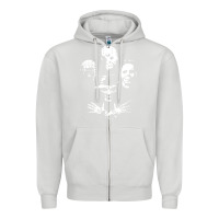 Dove Grey horror and scream film Zipper Hoodie - artisFamous